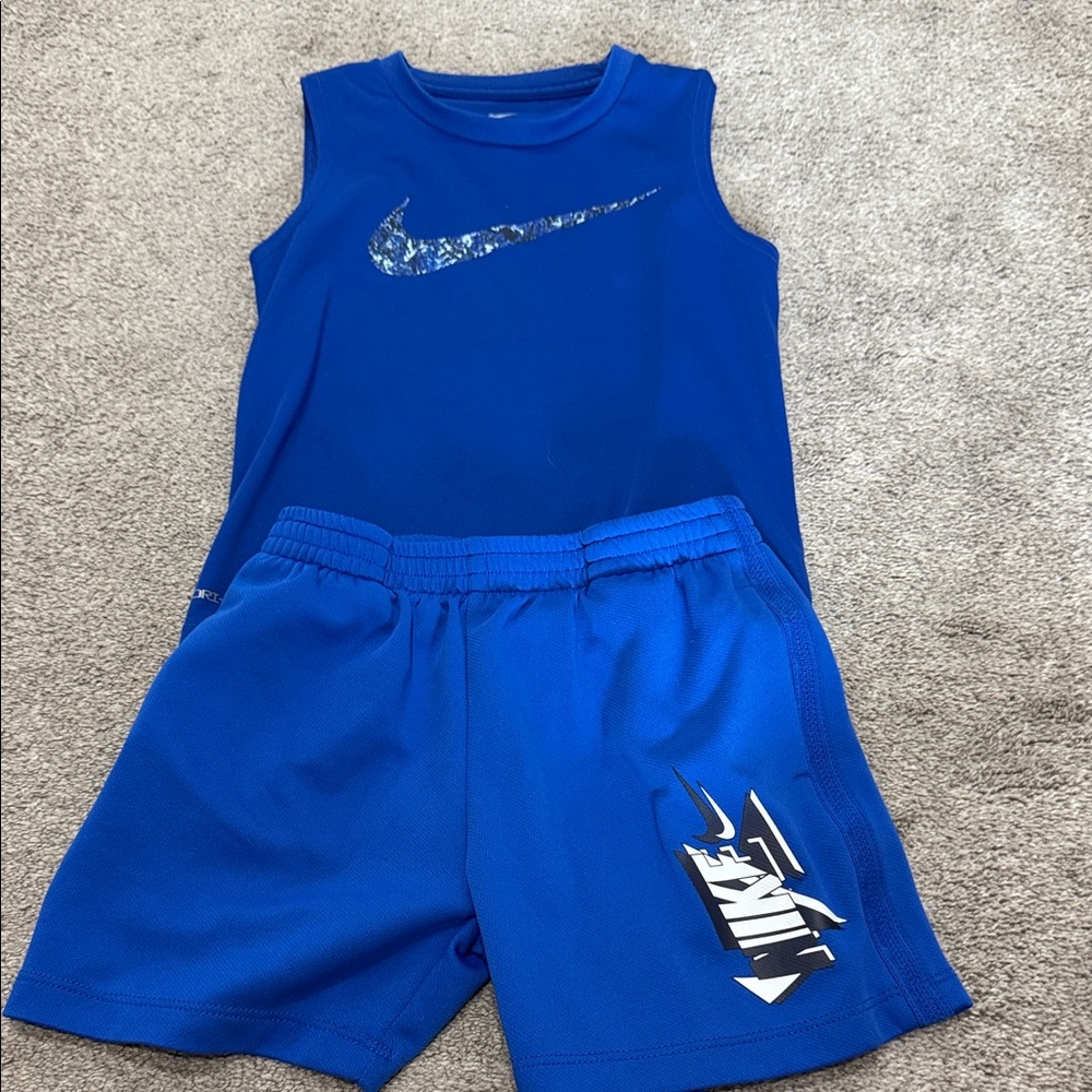 Nike Blue Tank Top and Shorts Set 3T